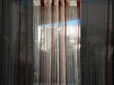 Штори нитки кісея без люрексу райдужні № 8-13-14 шоколадний/шампань/золотий 3 м на 2.8 м, відео 1