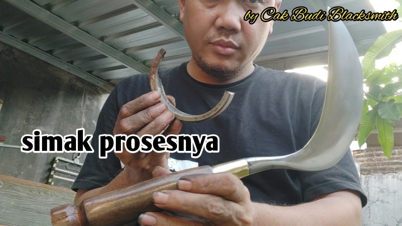 процесс изготовления серпа для травы из подшипников грузовика