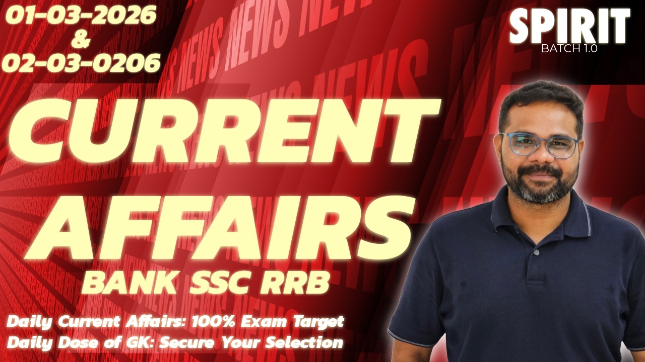 March 1st & 2nd 2026 Daily Current Affairs SSC Bank - YouTube