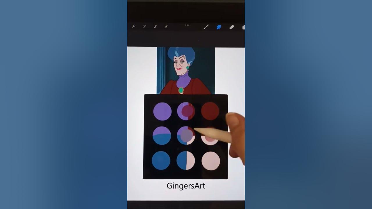 Procreate - Makeup Palette: Lady Tremaine #disney #procreate #makeuppalette #cinderella #palette