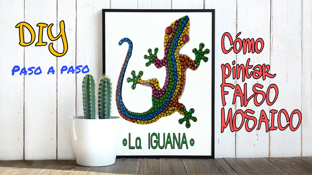 DIY IGUANA FALSO MOSAICO*Cristina Rpo