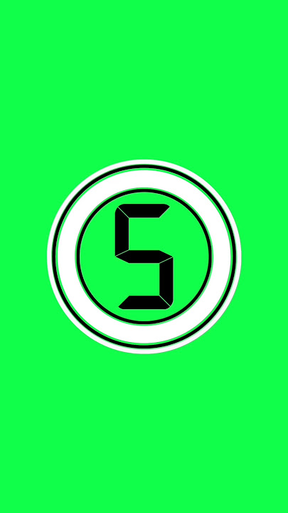 5 Second Timer | Green Screen No Copyright Video | 4K Timer With Sound #greenscreen #quiz #animation