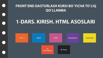 1-DARS. KIRISH. HTML ASOSLARI