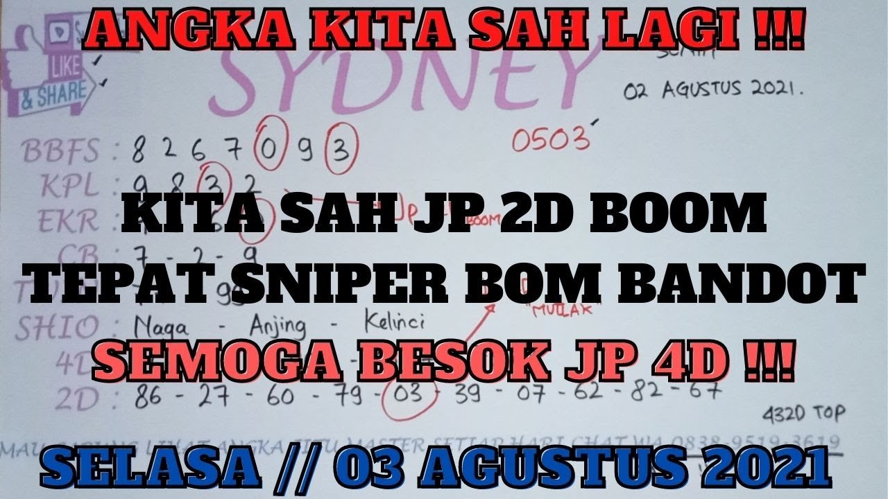 14 Angka jitu sdy 18 agustus 2021