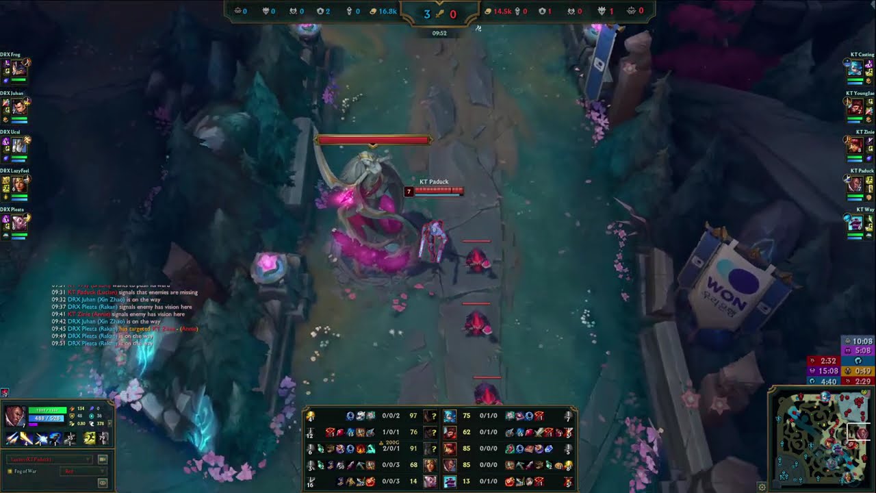 LCK CL 2025 Split 3 Challenger Group: DRX vs KT Game 1 (KT Paduck Lucian Bot POV)