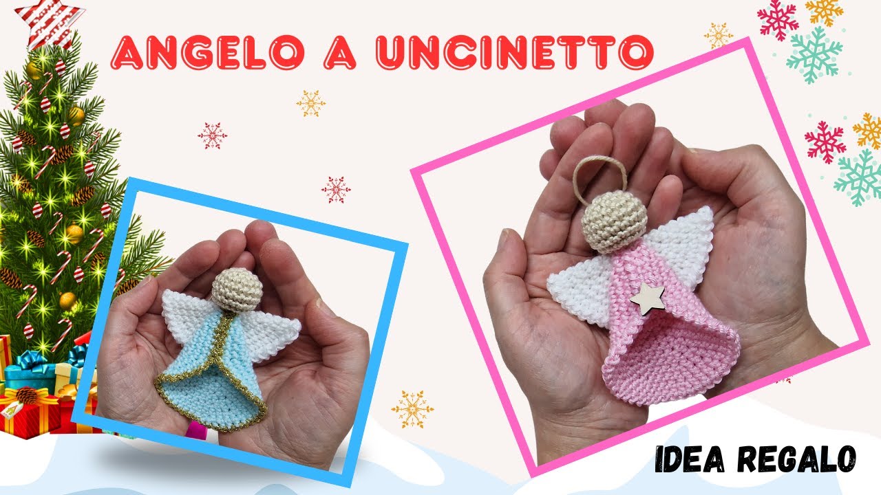 Angelo a uncinetto di Natale idea regalo
