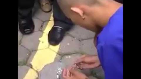 How to break glass with a fragment of a spark plug  with police help