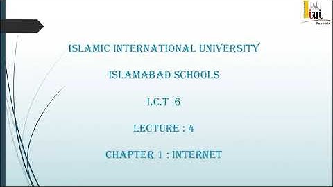 Grade 6- ICT Chapter 1 Lecture 4