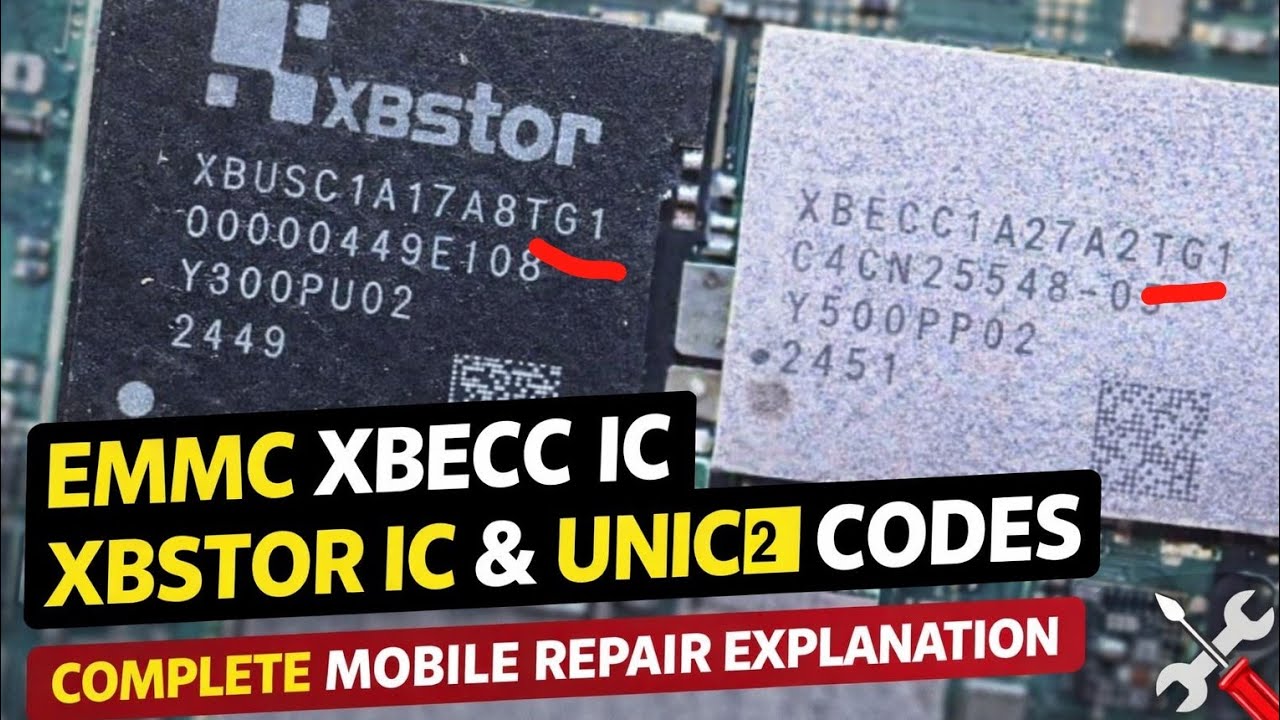 EMMc XBECC IC, XBSTOR IC & UNIC2 IC | Complete Code Explanation | Mobile Repairing