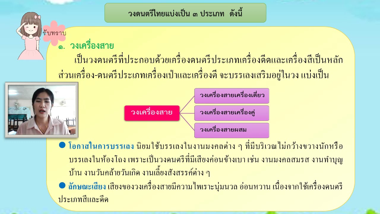 25/06/2564 ป.5 วิชา ดนตรี   เรื่อง วงดนตรีไทยและสากล