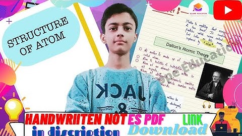 Class 9 Ncert Science Chapter 4 Structure of Atom Handwritten Notes Download Chemistry Cbse CLASS 9