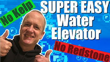Super Easy Minecraft Water Elevator, Up and Down, No Kelp, No Redstone, Bedrock Edition