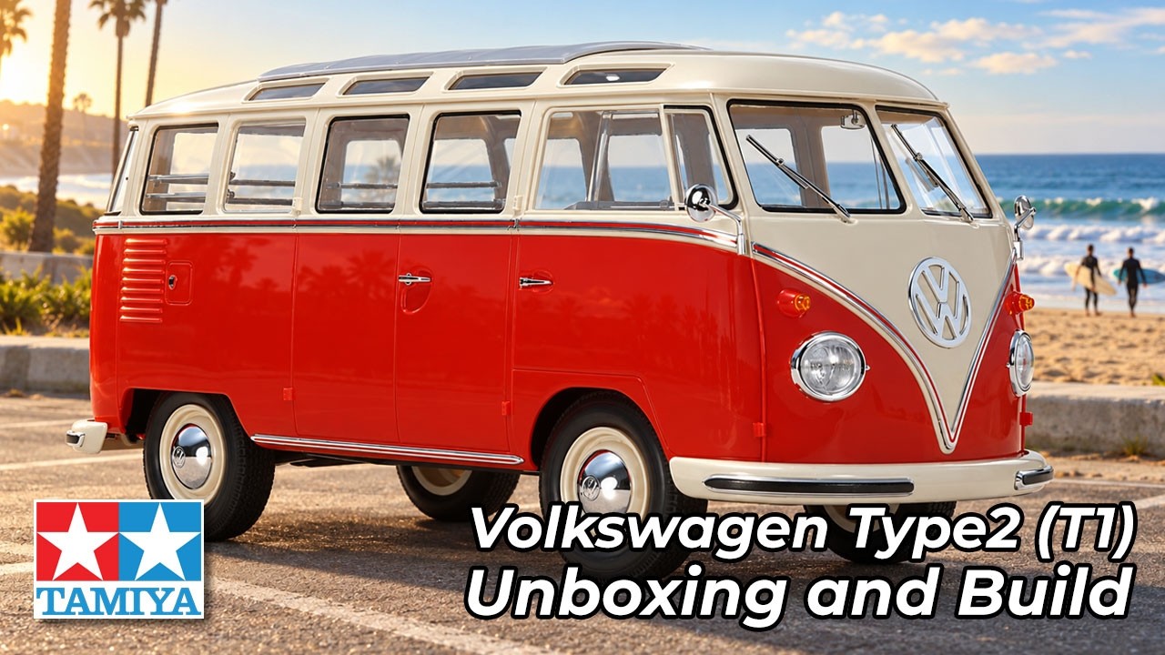 Tamiya 28101 VW Type2 (T1) Clic Loc - Unbox and Full Build - YouTube