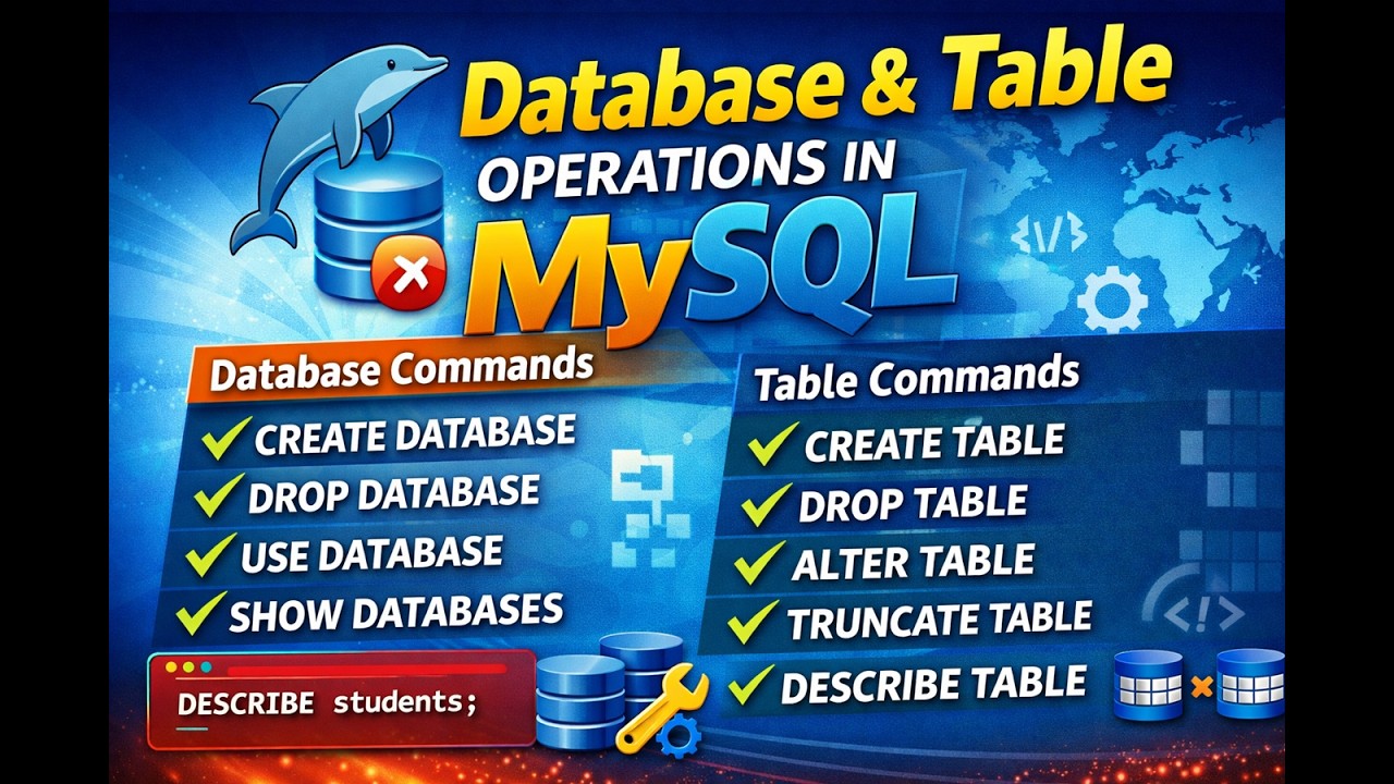 Database & Table Operations in MySQL - YouTube