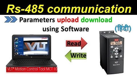 danfoss drive parameters read write using pc | RS-485 | mct 10 | hindi