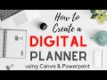 How To Make A DIGITAL PLANNER Using Canva & Powerpoint | Tutorial