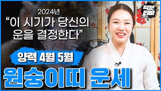 2024년 양력 4월,5월 원숭이띠분들의 운세 대박의 횡재수가 들어오는 이번 시기!!! 절대로 놓치면 안됩니…