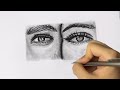 تعلم رسم عين فتاة و رجل خطوة بخطوة | تعلم الرسم