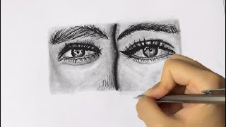 تعلم رسم عين فتاة و رجل خطوة بخطوة | تعلم الرسم