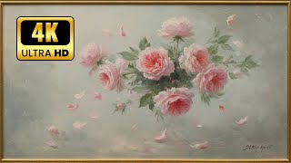 AESTHETIC ROSE Art | Delicate Pink Roses in Timeless Brushwork screenshot 5
