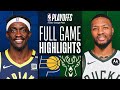 #6 PACERS at #3 BUCKS | FULL GAME 1 HIGHLIGHTS | April 21, 2024