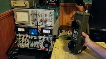 BC-611 Transmit/Receive Testing over the air with IFR Service Monitor WW2 Handie Talkie
