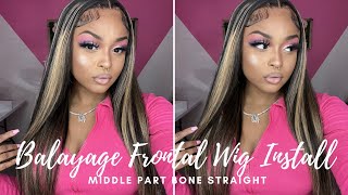 Step by Step Balayage Lace Frontal Wig Install + Voice Over ft. Megalook Hair| Ari J .