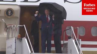BREAKING NEWS: President Trump Arrives To A Rainy Cleveland, Ohio, On Air Force One