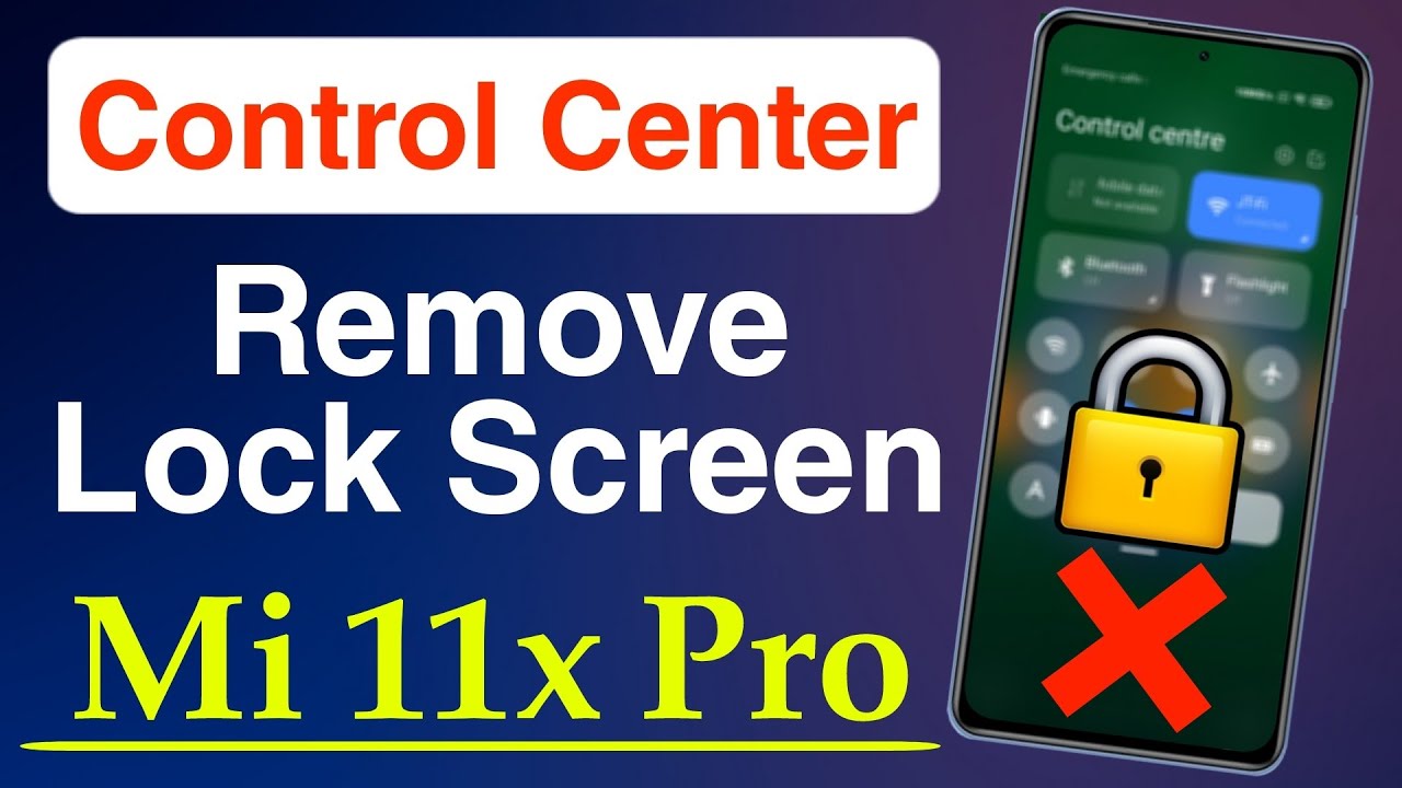How to Remove Control Center From Lock Screen in Mi 11x Pro | Miui 12 Control Center Kaise Hataye