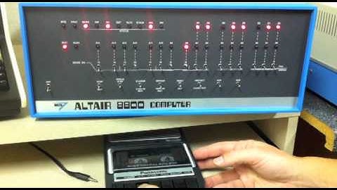 Altair 8800 - Video #9.1 - Loading 8K BASIC from Cassette