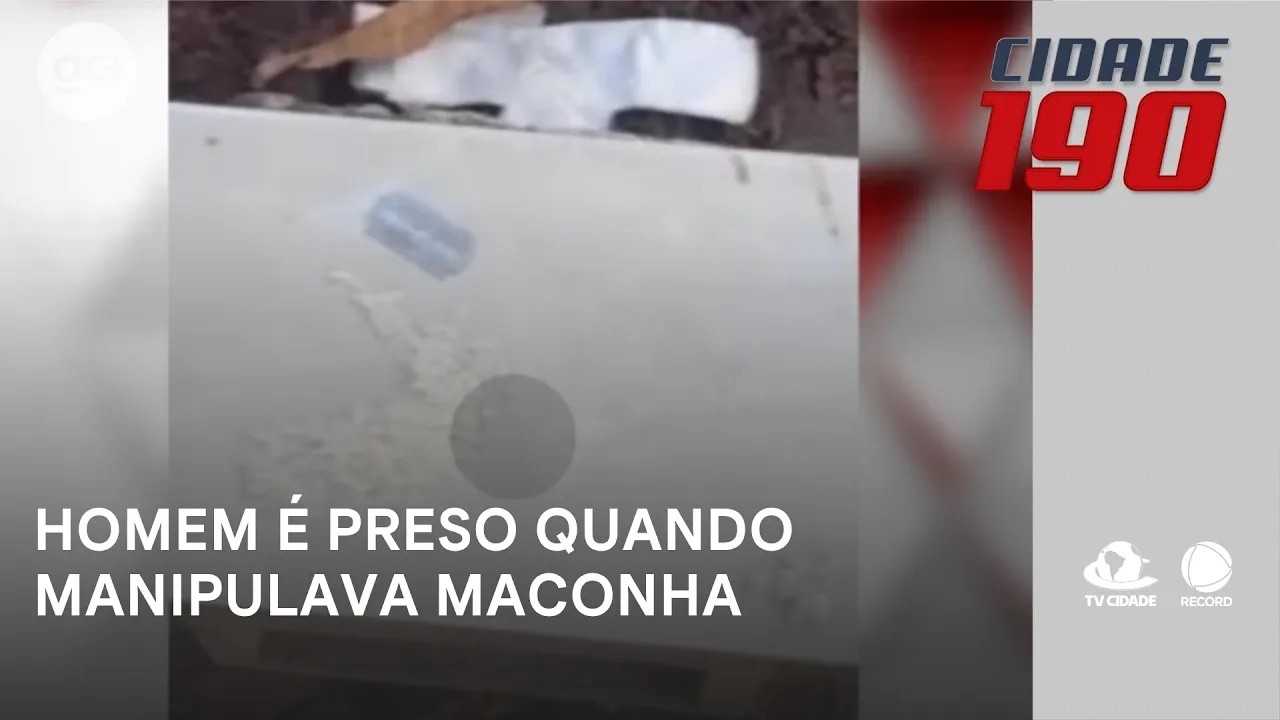 Homem é preso no momento em que realizava a manipulação de maconha para a venda | Cidade 190