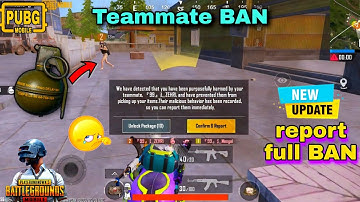 How to Ban Own Teammate In Pubg | How to Report Teammate in BGMI