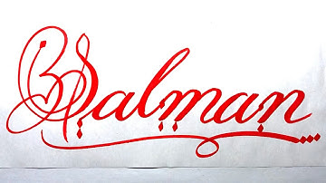 Salman Name Signature Calligraphy Status | How to write with Cut Maker  #calligraphy #cursive