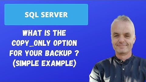 What is the COPY ONLY option for your BACKUP  | SQL Server