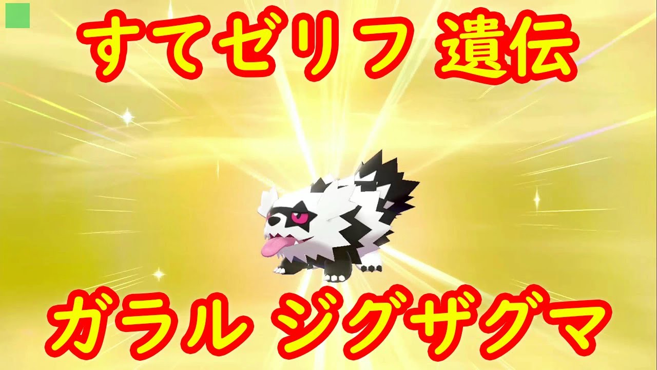 すてゼリフ ガラルジグザグマ マッスグマ タチフサグマ 楽な遺伝方法 解説 ポケモン剣盾 Youtube