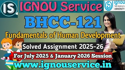 IGNOU BHCC-121 Solved Assignment English Medium 2025-26 For July 2025 and January 2026 Sessions