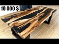 How to make a tablewalnut and epoxy resin table woodworking