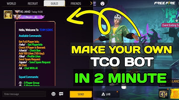 HOW TO MAKE TCP BOT 🔥🗿 | HOW TO MAKE GUILD TCP BOT 🔥 | FF TCP BOT TUTORIAL 🎉| TE4M SONIC |