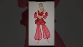 FASHION ILLUATRATION TUTORIAL / ARABIC DANCE COSTUMS