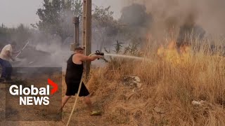 “Haven’t slept in 4 days”: Residents in Spain’s Galicia fight to save homes from raging wildfire