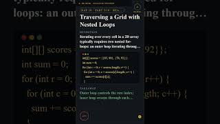 Information Day 18 Pt 5/10: Traversing a Grid with Nested Loops #Shorts Guide