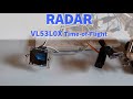 Radar lidar system vl53l0x laser timeofflight arduino