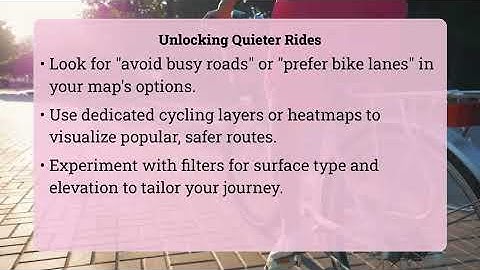 Can GPS Cycling Maps Show Low-Traffic Roads?