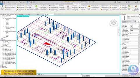 Automatic create Column from AutoCAD linked file using ALPHA BIM | Tạo Cột tự động từ AutoCAD