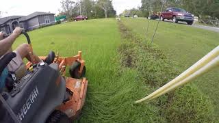 Mowing another big yard in real time
