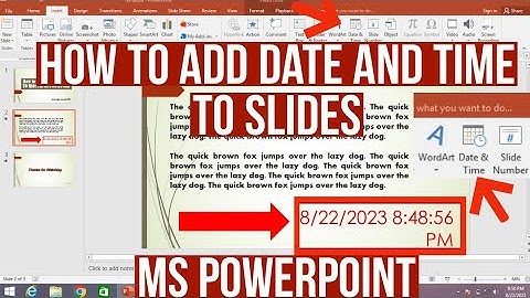 How to Add Date and Time to Slides in MS PowerPoint | How to Insert Date and Time in MS PowerPoint