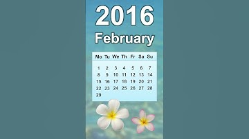February 2016 Calendar