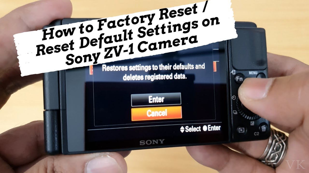 How to Factory Reset / Reset Default Settings on Sony ZV-1 Camera