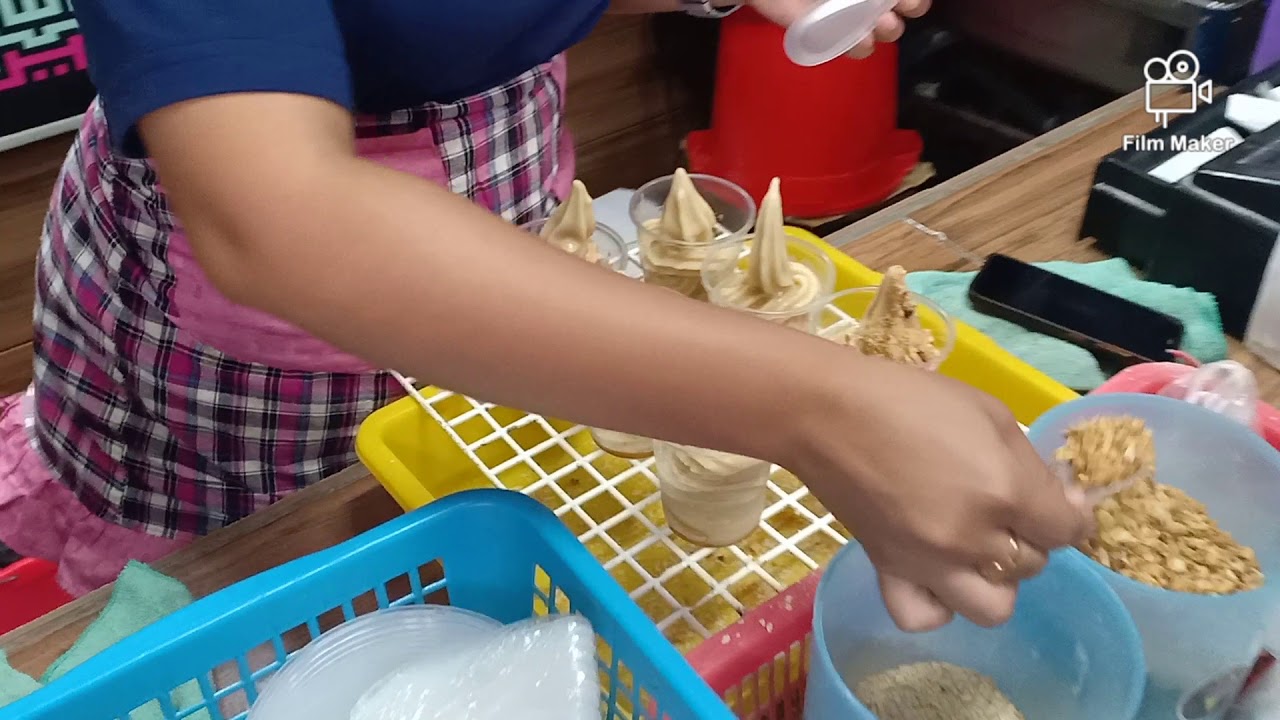 Must try, ice cream gula apong, only in kuching serawak malaysia.