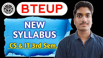 CS & IT 3rd Semester Syllabus Discussion || BTEUP 3rd Semester || eStudy